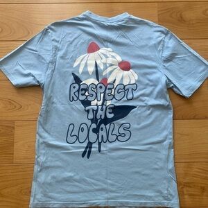 Respect The Locals Graphic Tee - Light Blue